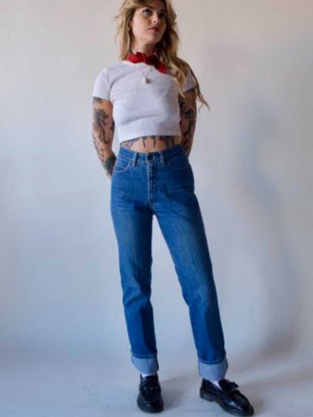 Vintage Calvin Klein Straight Leg Cuff Jeans